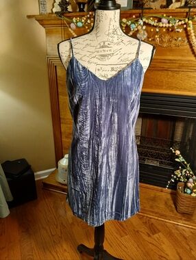 Nordstrom elodie Shimmering Velvet/Cami Blue Mini Dress